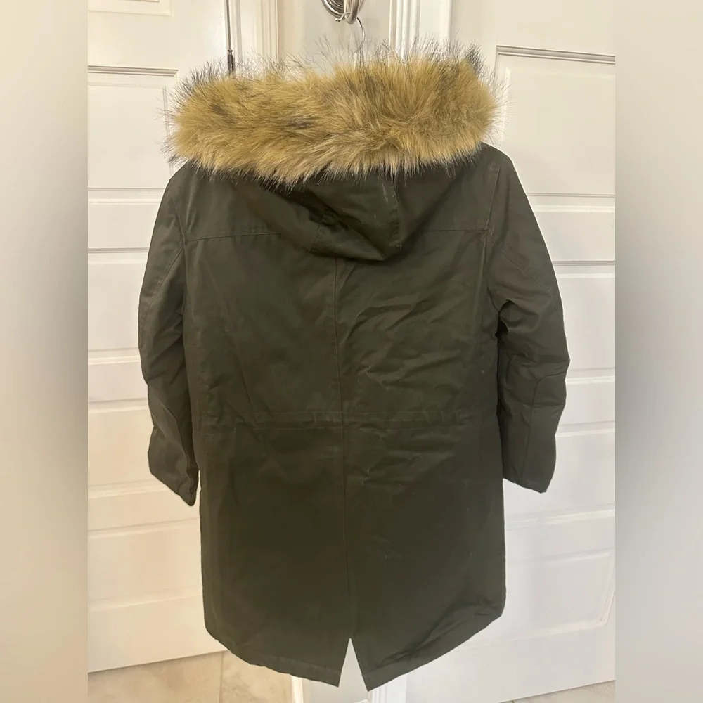 NEW! J.Crew $398 Olive Perfect Winter Parka Jacket Eco-Friendly PrimaLoft Size S
